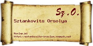 Sztankovits Orsolya névjegykártya