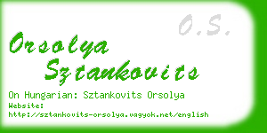 orsolya sztankovits business card
